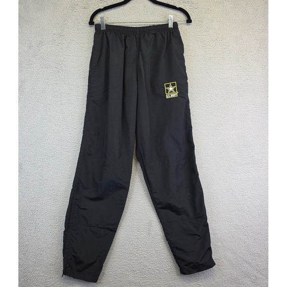 US Army Physical Fitness Uniform Pants Mens M‎ Black Tapered Leg Performance Gym - Picture 1 of 13